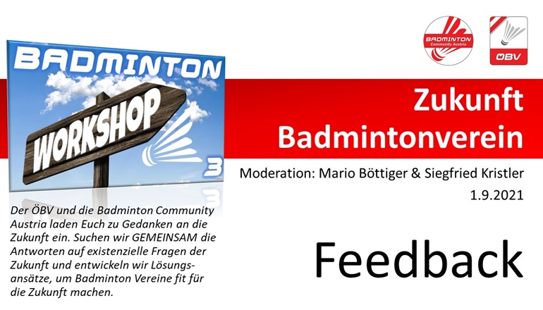 Workshop: Zukunft Badmintonverein